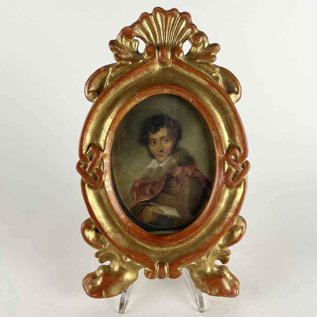 Italian Photo Frames in Carved and Gilded Wood, Set of 4 For Sale - Image 6 of 14