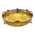 French Gilt Brass Pierced Gallery Tray With Engraved Base, Late 19th Century For Sale