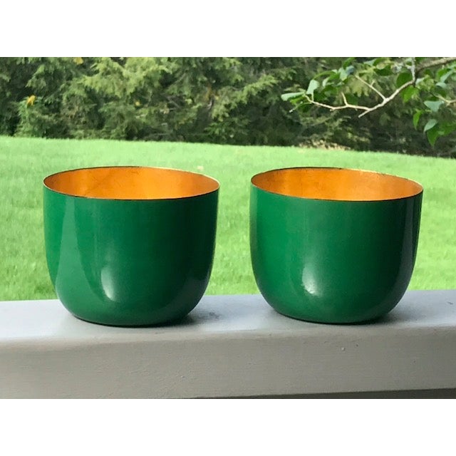 Elegant and chic, these handmade gold-lined lacquerware cups are distinctive, particularly as an accent on a mantel or...