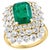 GIA Certified 3.41 Carat Cushion Cut Colombian Emerald & Diamond Ring 18K Y Gold For Sale - Image 15 of 18