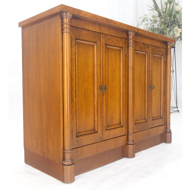 Late 20th Century Two Drawers Two Draws Empire Revival Server Credenza Sideboard Cabinet MINT For Sale - Image 5 of 18
