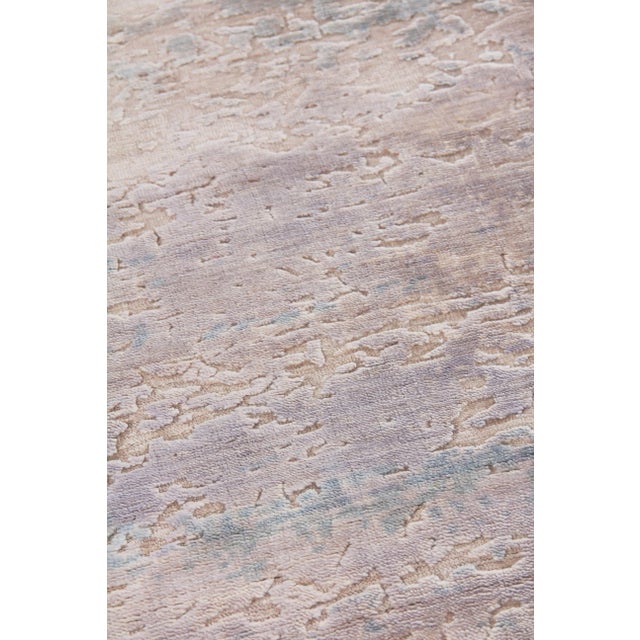 Contemporary Revin Light Beige Hand loom Bamboo/Silk Area Rug - 8'x10' For Sale - Image 3 of 9