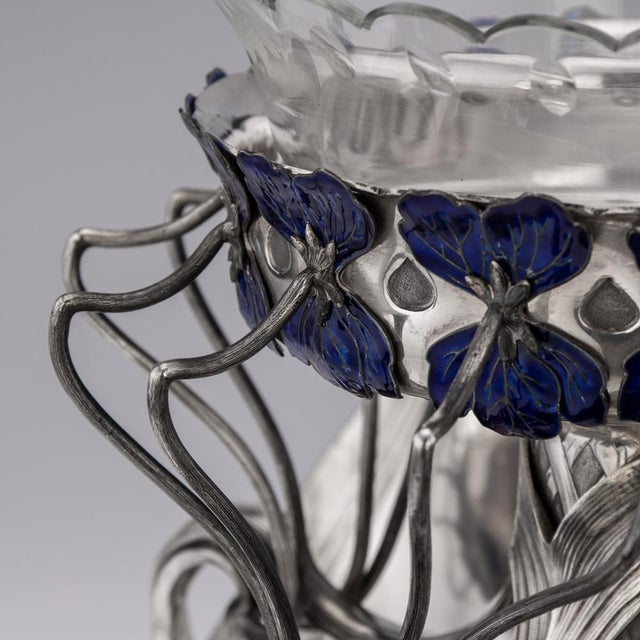 20th Century German Art Nouveau Silver & Enamel Centrepiece, 1900 For Sale - Image 14 of 18