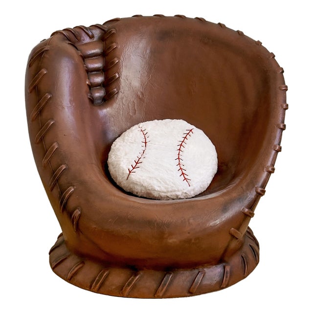 Vintage 1990s Oversized Baseball Glove Catchers Mitt Lounge Chair For Sale