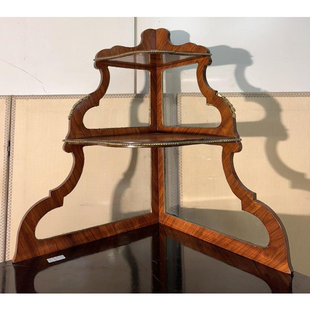 Louis XIV Curved Corner Cabinet, 1920s For Sale - Image 3 of 8
