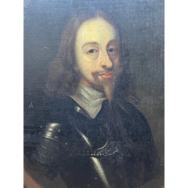 1 Fine British Old Master Work Of Art Antique 17th Century Oil Painting Portrait Royal Monarch King Charles 1st Wearing...