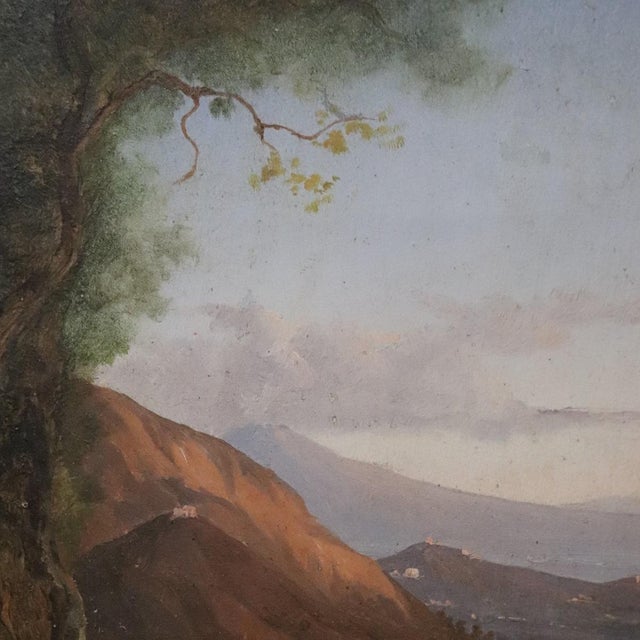 Panoramic View of Naples, Oil Painting on Canvas, 19th Century, Framed For Sale - Image 10 of 12