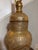 1940s Moroccan Tooled Brass Lamp With Copper and Wood Accents For Sale - Image 12 of 12