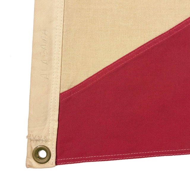 Late 20th Century Vintage Sewn Cotton State Flag of Alabama For Sale - Image 5 of 6