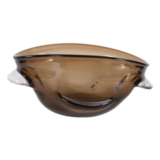 Smokey Umber Glass Bowl For Sale