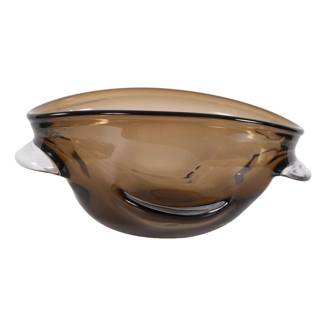 Smokey Umber Glass Bowl For Sale