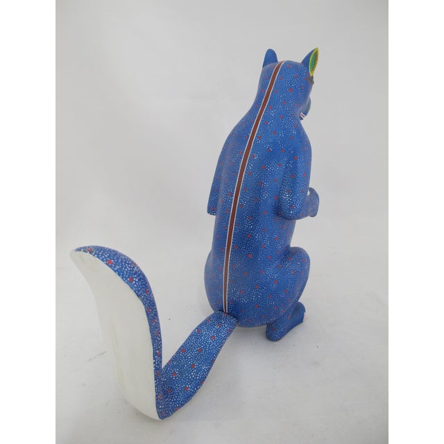 Oaxacan Alebrije Squirrel Wood Carving Mexico Folk Art Figure Sculpture For Sale - Image 9 of 12