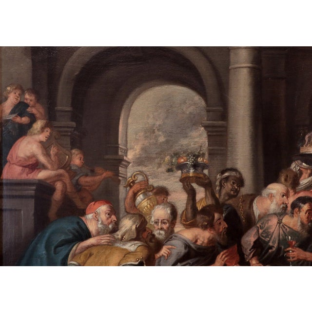 17th Century Workshop of Peter Paul Rubens, Banquet of Herod, 1650, Oil on Canvas For Sale - Image 5 of 15