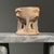 Vintage Folk Art Surrealist Three Headed Terracotta Vessel. Cup like vessel with a hole in the bottom that leads to a...