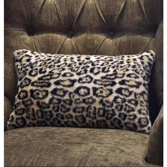 Leopard-Print Soft Lumbar Pillow 30" X 50" For Sale - Image 4 of 6
