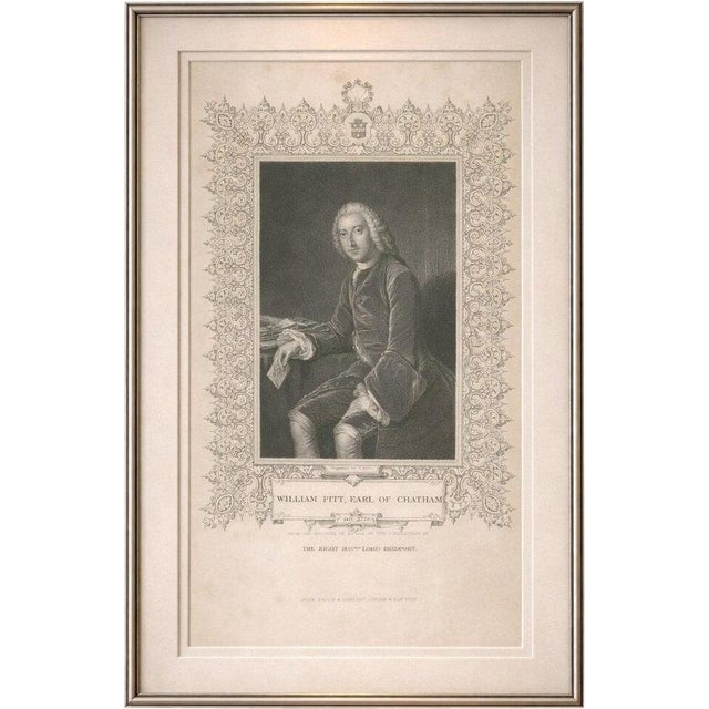 Antique Portrait of William Pitt Earl of Chatham, 1850 For Sale - Image 9 of 9