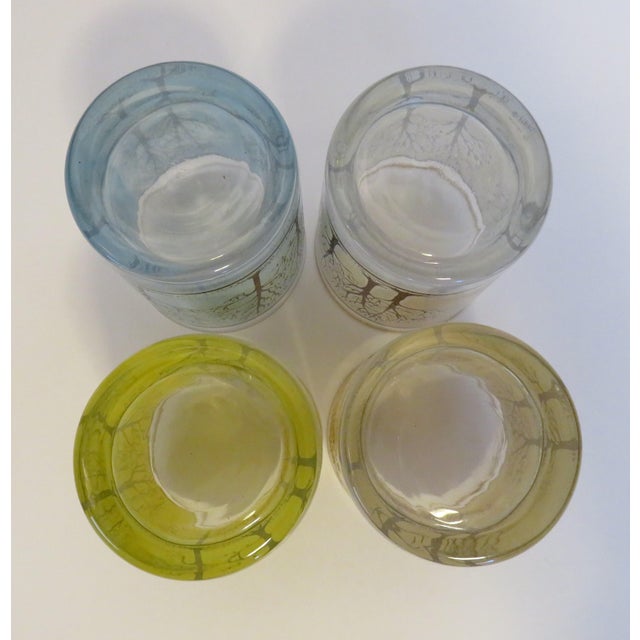 1970s Houze Seasons Trees Thermochromic Drinking Cocktail Rocks Glasses - Set 4 For Sale - Image 9 of 12
