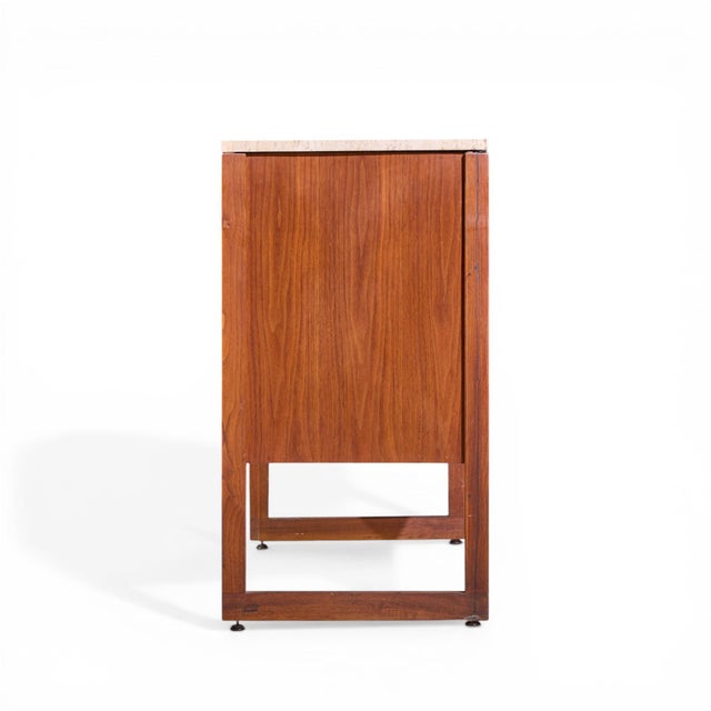 Mid 20th Century Jens Risom Mid Century Walnut and Marble Top Credenza For Sale - Image 5 of 7