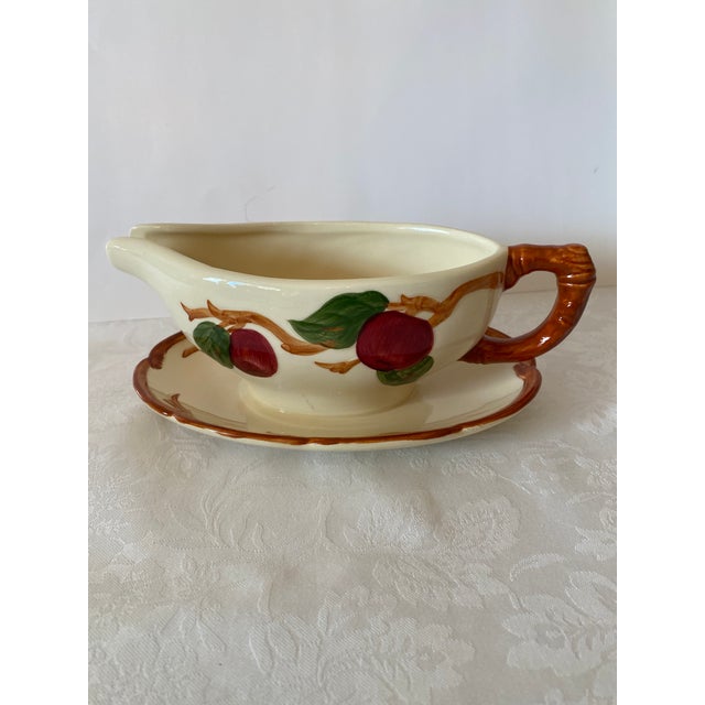 Franciscan Gravy Boat With Attached Plate Vintage Excellent Condition For Sale - Image 10 of 10