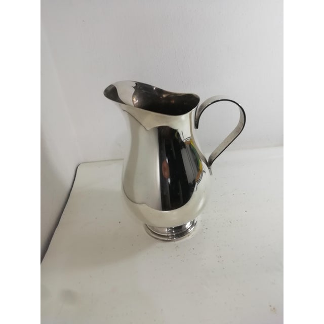 Mid-Century Modern Silver Metal Jug from Fleuron, 1960s For Sale - Image 3 of 8