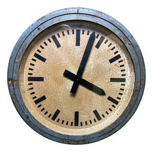 Large German Pre War Railway Clock, 1930s