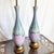 Mid-Century Modern Mid Century Modern Lilac and Sky Blue Glazed Ceramic Table Lamps - A Pair For Sale - Image 3 of 10