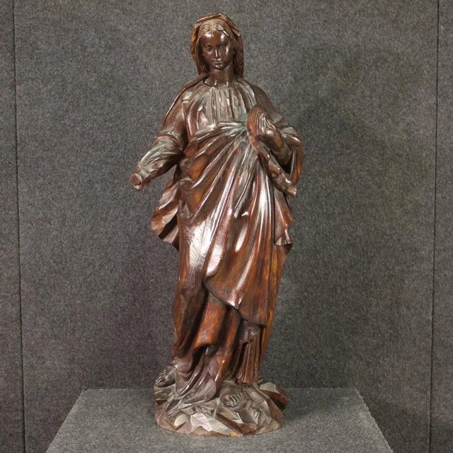 Religious Sculpture, 1850, Wood For Sale - Image 13 of 13