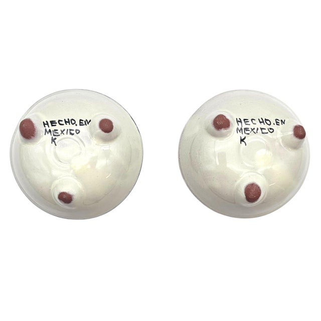 1980s Talavera Hand Painted Cobalt Blue Serving Bowl Set Mexico 3 Piece 10.5" For Sale - Image 16 of 18