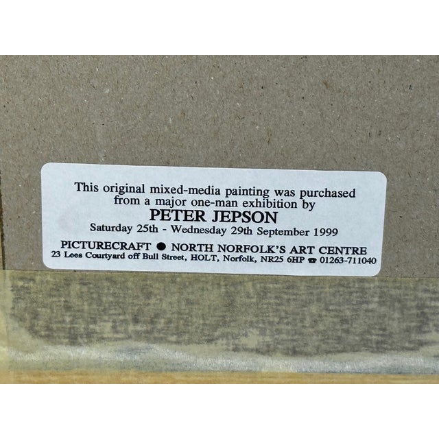 1990s Large British Painting Gray Bull Elephant About to Charge Kruger National Park Follower of Dav For Sale - Image 12 of 12