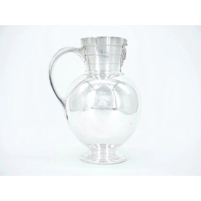 English Late 19th Century Silver Plate Tableware Serving Water Pitcher For Sale - Image 9 of 13
