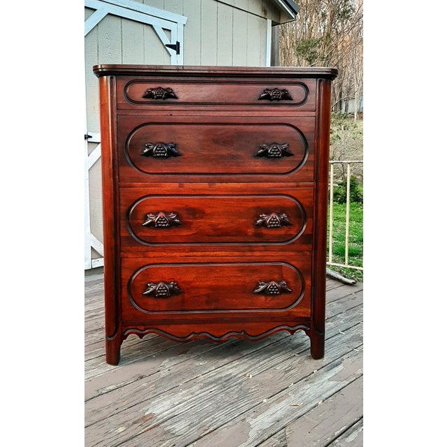 1948 Davis Company Lillian Russell Black Walnut Chest of