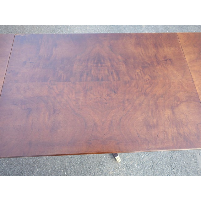 Early 20th Century Early 20th C. George III Walnut Pedestal Drop-Leaf Sofa Table, Refinished For Sale - Image 5 of 10