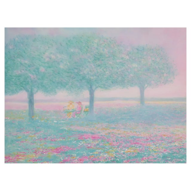 Claude Manoukian, Under the Apple Trees, Lithograph For Sale