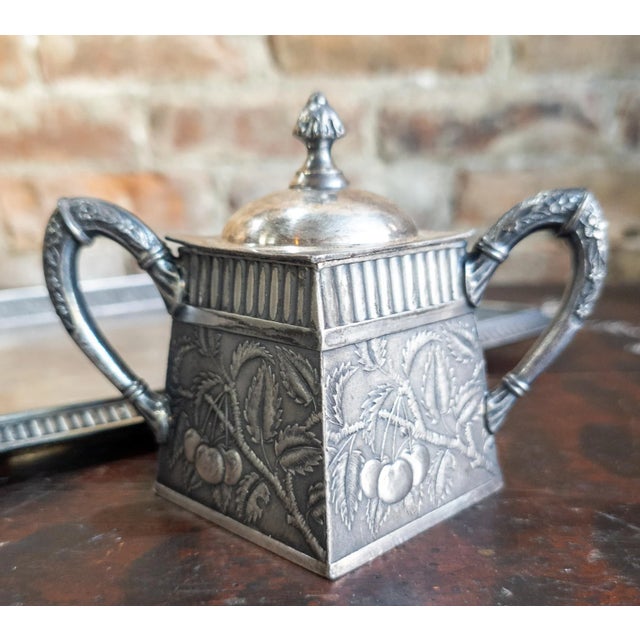 Silver Late 19th Century American Aesthetic Movement Silverplate Tea Set by Rockford Silver Co. For Sale - Image 8 of 13