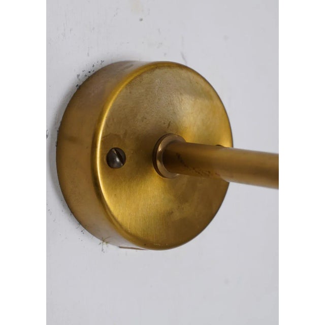 Mid-Century Scandinavian Brass Wall Lamps attributed to Falkenbergs Belysning, 1960s, Set of 2 For Sale - Image 9 of 11