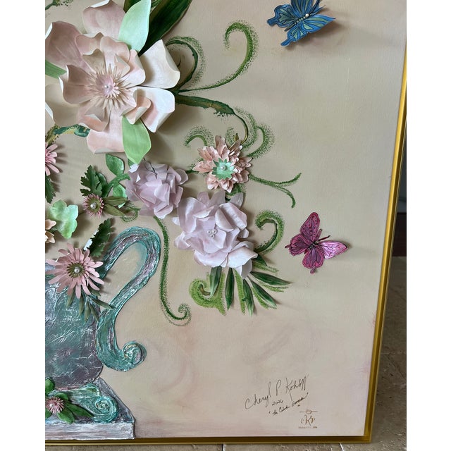 The Celadon Garden Floral Relief - Designed by Cheryl P. Kohloff For Sale - Image 4 of 5