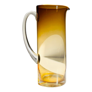 Mid 20th Century Minimalist Amber Glass Pitcher
