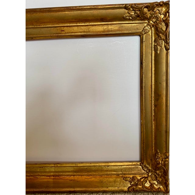 This beautiful frame can be used for a mirror or a work of art in either direction. The opening is 13.5x 27.5”.