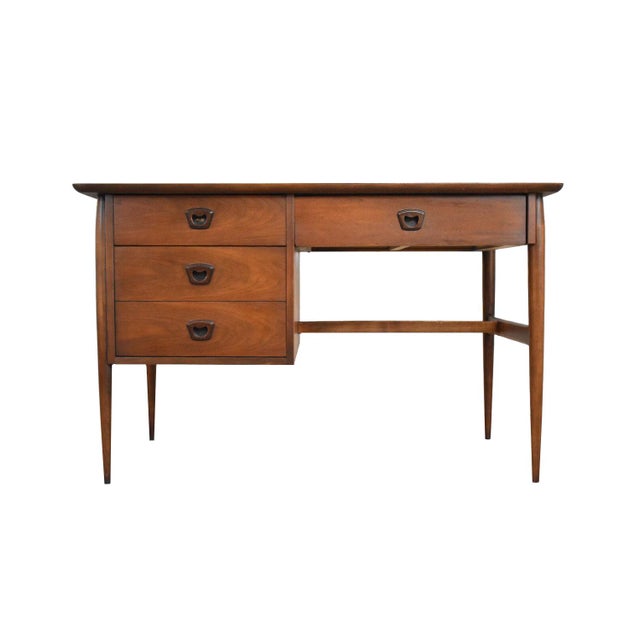 MidCentury Bassett Artisan Walnut Pedestal Desk Chairish