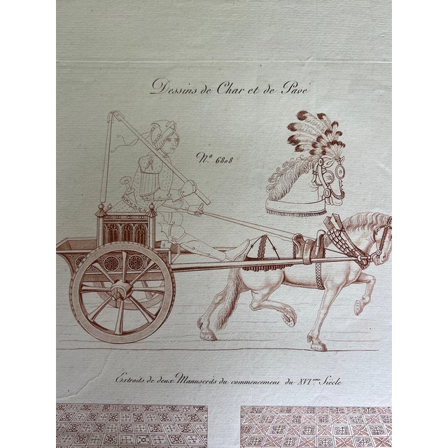 19th Century 1839 Nicolas-Xavier Willemin French Medieval Manuscript Engraving From Monuments Français Inédits For Sale - Image 5 of 7
