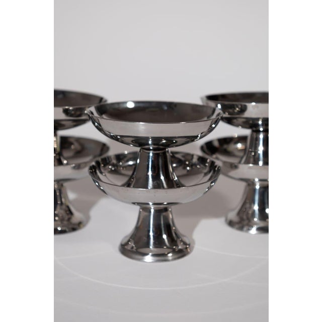 Late 20th Century Vintage French Dessert Coupes #3- Set of 6 For Sale - Image 5 of 9