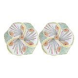 Pair of Hand-Painted South African Ceramic Platters For Sale