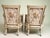 Hibriten 1950s Pair of Hibriten Chair Co. Louis XVI-Style Bergère Armchairs | Cream & Gilt | Cane Sides | Floral Brocade | Lenoir Nc For Sale - Image 4 of 12