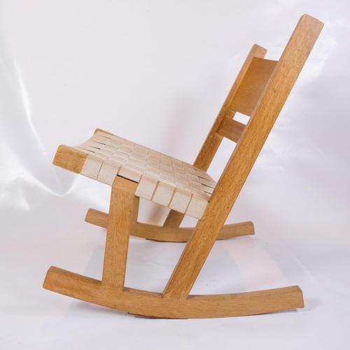 Brown Rocking Chairs Model GE674 in Olied Oak by Hans J. Wegner for Getama, 1970s For Sale - Image 8 of 9