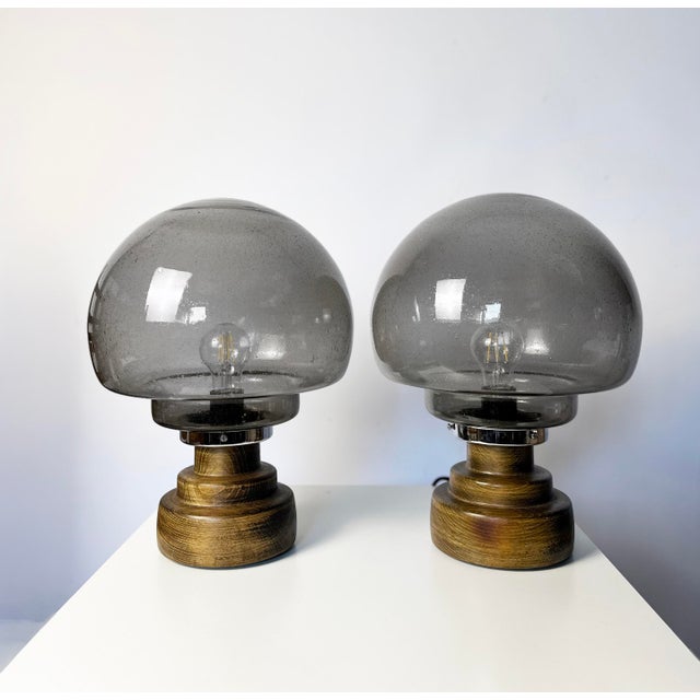 1970s Vintage Italian Brutalist Table Lamps, 1970s, Set of 2 For Sale - Image 5 of 8