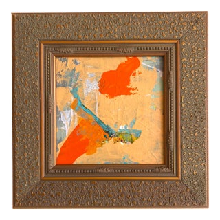 Original Painting With Vintage Frame by Jessalin Beutler "Between Two Sides" For Sale