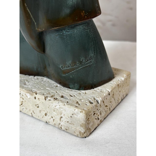 Metal Cristina Puell, Sculpture of Figure, 1980s, Bronze For Sale - Image 7 of 12