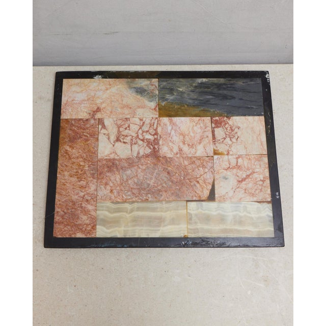 Large Pink Marble Inlay Backgammon Game Board For Sale - Image 9 of 10