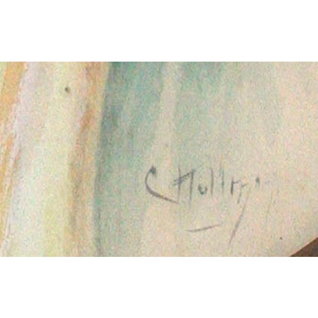 Impressionist Gibson Girls Watercolor Portraits 1920s Fashion Illustrations- Set of 2, by Charles Hollman For Sale - Image 3 of 13