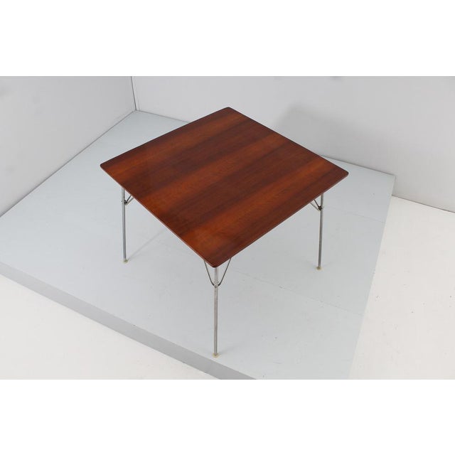 Mid-Century Wooden Folding Table attributed to Florence Knoll for Knoll International, Italy, 1960s For Sale - Image 9 of 16
